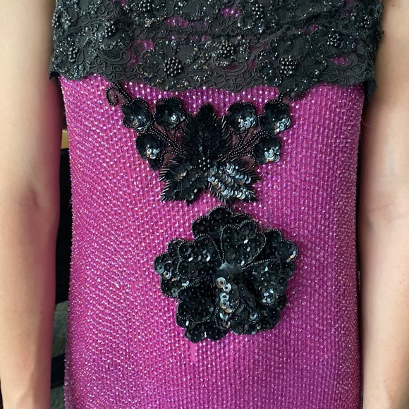 Custom made purple and black flapper dress for a show. - Picture 4 of 8